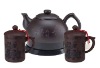 Red  porcelain electric kettle