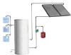 Separate pressurized flat plate solar water heater