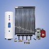 Split evacuated tube solar water heater