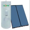 Split flat-plate collector solar thermal collector