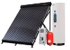 Split flat plate solar water heater system with pressure