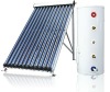 Split solar water heater with copper coil pipe inside tank