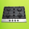 Tempered Glass Cooking Stove ,Cast Iron Pan support,fron control design, 4 burners