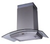 Tempered glass canopy wall mounted range hood