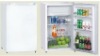 Upright freestanding refrigerator with mini freezer