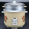 beige color rice cooker (full body,body stickiness:0.4mm;with flower printing,match colorful plastic handle/foot)
