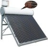compact unpressurized solar energy water heater with exchanger