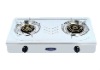 double-burner stainless steel gas oven