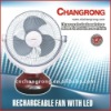 emergence rechargeable table fan with light