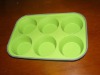 flexible silicone 6-cup cake bakeware