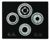 four burners built in type gas stove glass panel