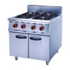 free standing Stainless Steel Gas Range/Gas Cooker with 4-Burners