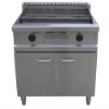 gas lava rock grill with cabinet / restaurant equipment