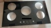 glass panel of 5 burner gas hob