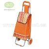 green leisure foldable hot sale polyester supermarket newest luggage travel pinic hand shopping trolley bag cart case with wheel