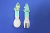 lovely cartoon plastic fork and spoon