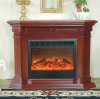 luxury  wooden  fireplace