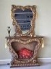 poly resin living room fireplace furniture