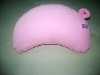 pvc pink inflatable moon-shape headrest  pillow