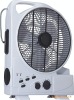 rechargeable fan with LED lighting and FM radio
