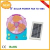 solar emergency fan with lamp/12 table fan/9inch rechargeable solar portable emergency fan