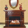 wood fireplace