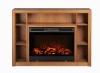 wood veneer electric fireplace