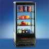 Four side glass door desk top refrigerator